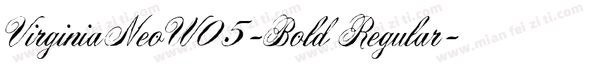 VirginiaNeoW05-Bold Regular字体转换
